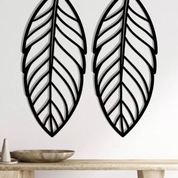 Intra απο ξύλο plywood Χρώμα wenge 3mm-4mm πάχος - Σκουλαρίκι με φτερά Δίασταση 3x3 cm INTRAFABR-73358229 - Image 2