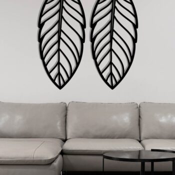 Intra απο ξύλο plywood Χρώμα wenge 3mm-4mm πάχος - Σκουλαρίκι με φτερά Δίασταση 3x3 cm INTRAFABR-73358229 - Image 3