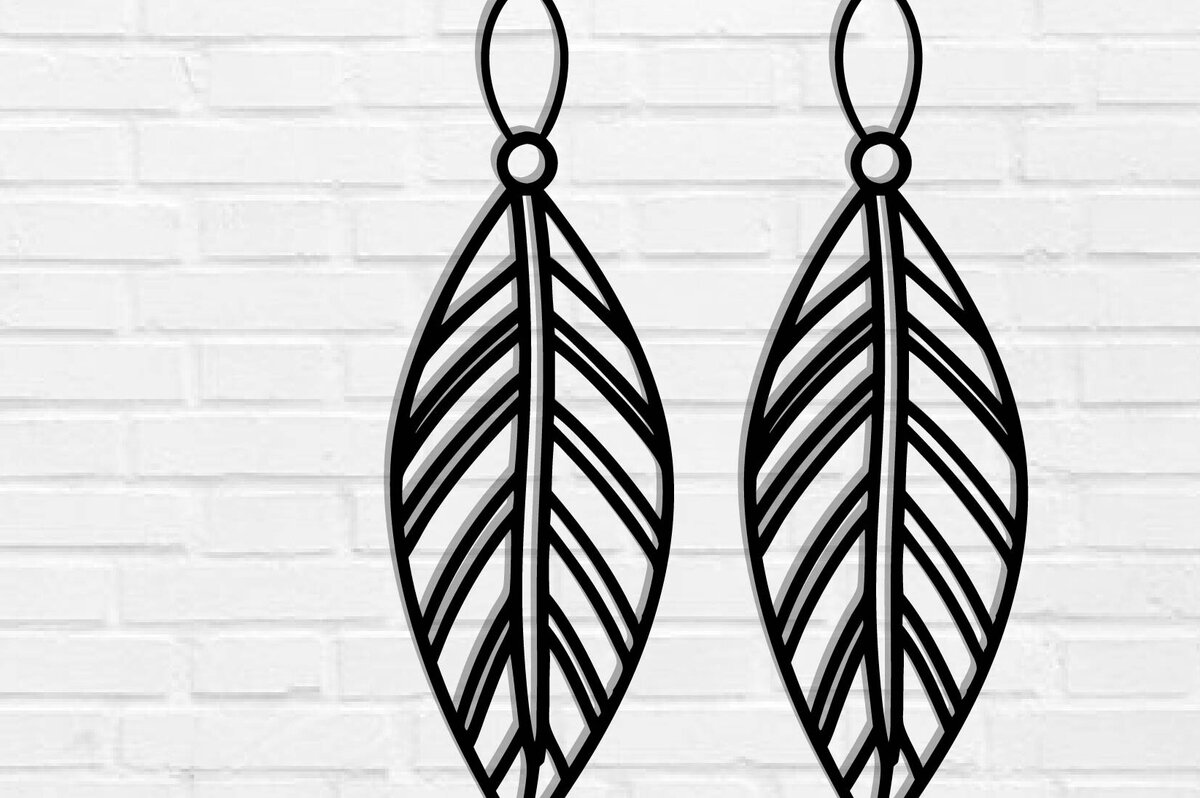 Intra απο ξύλο plywood  Χρώμα wenge 3mm-4mm πάχος - Σκουλαρίκι με φτερά Δίασταση 3x3 cm INTRAFABR-6562345