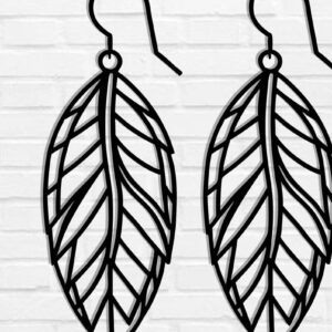 Intra απο ξύλο plywood  Χρώμα wenge 3mm-4mm πάχος - Σκουλαρίκι με φτερά Δίασταση 3x3 cm INTRAFABR-109113151