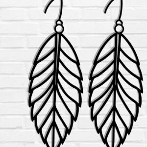 Intra απο ξύλο plywood  Χρώμα wenge 3mm-4mm πάχος - Σκουλαρίκι με φτερά Δίασταση 3x3 cm INTRAFABR-109114312