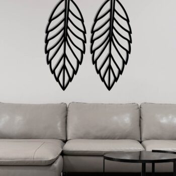 Intra απο ξύλο plywood Χρώμα wenge 3mm-4mm πάχος - Σκουλαρίκι με φτερά Δίασταση 3x3 cm INTRAFABR-109114312 - Image 3