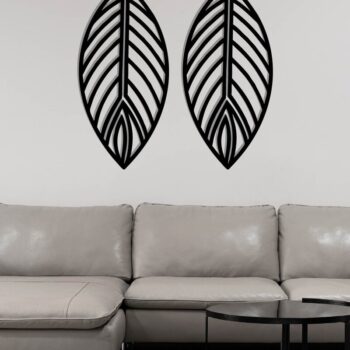 Intra απο ξύλο plywood Χρώμα wenge 3mm-4mm πάχος - Σκουλαρίκι με φτερά Δίασταση 3x3 cm INTRAFABR-109239682 - Image 3