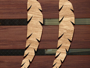 Intra απο ξύλο plywood Χρώμα wenge 3mm-4mm πάχος - Σκουλαρίκι με φτερά Bundle Δίασταση 3x3 cm INTRAFABR-109020018 - Image 7