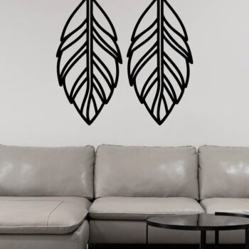 Intra απο ξύλο plywood  Χρώμα wenge 3mm-4mm πάχος - Σκουλαρίκι με πούπουλα τέχνη τοίχου με λέιζερ Δίασταση 3x3 cm INTRAFABR-124910612 - Image 3