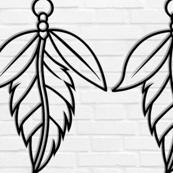 Intra απο ξύλο plywood Χρώμα wenge 3mm-4mm πάχος - Φτερό Σκουλαρίκι , Φτερό Δίασταση 3x3 cm INTRAFABR-76680153 - Image 1