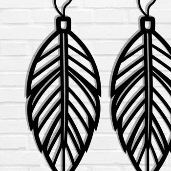 Intra απο ξύλο plywood Χρώμα wenge 3mm-4mm πάχος - Φτερό Σκουλαρίκι , Φτερό Δίασταση 3x3 cm INTRAFABR-76680312 - Image 1