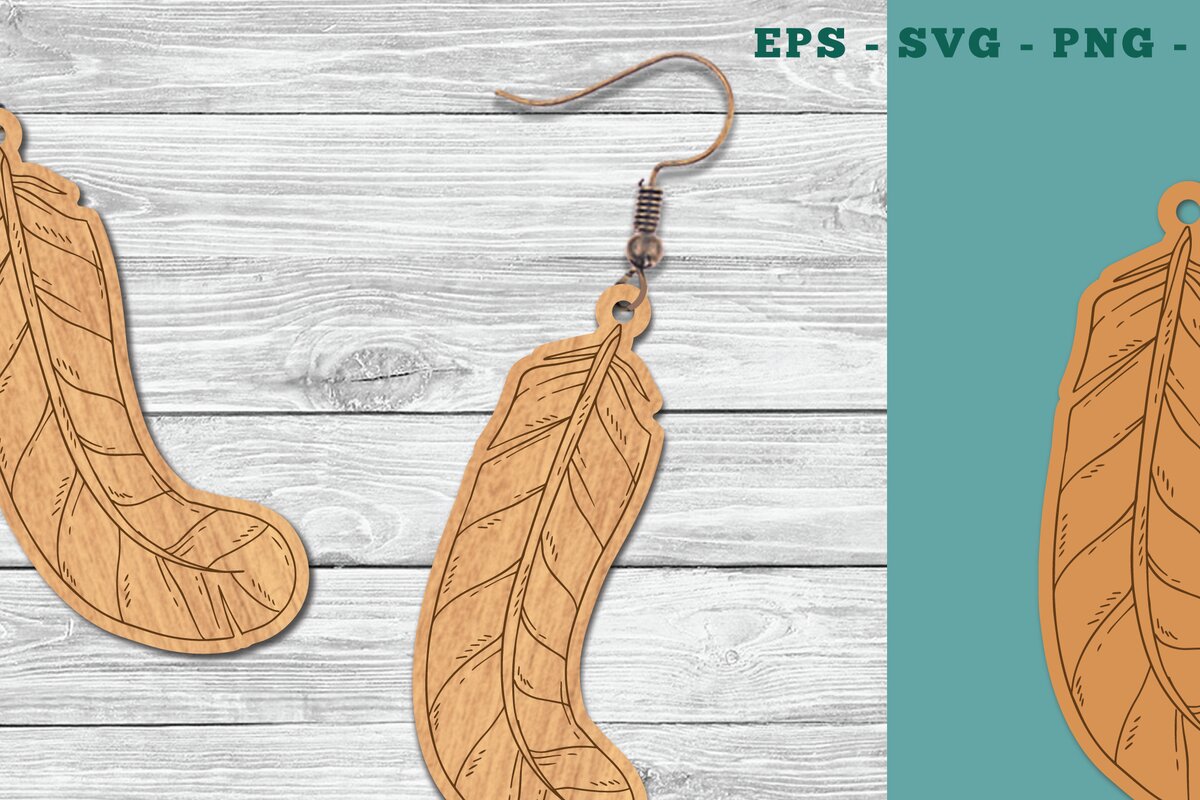 Intra απο ξύλο plywood  Χρώμα wenge 3mm-4mm πάχος - Σκουλαρίκια με φτερά κοπής με λέιζερ 2 Δίασταση 3x3 cm INTRAFABR-75453803