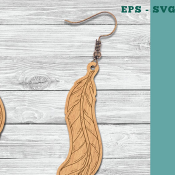 Intra απο ξύλο plywood  Χρώμα wenge 3mm-4mm πάχος - Σκουλαρίκια με φτερά κοπής με λέιζερ 5 Δίασταση 3x3 cm INTRAFABR-75454944 - Image 1