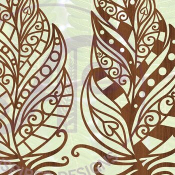 Intra απο ξύλο plywood  Χρώμα wenge 3mm-4mm πάχος - κοπής Art Design με φτερά τοίχου Δίασταση 40x50 cm INTRAFABR-76263780 - Image 1