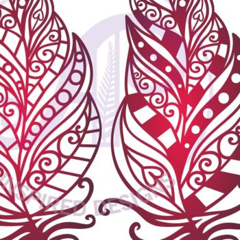 Intra απο ξύλο plywood  Χρώμα wenge 3mm-4mm πάχος - κοπής Art Design με φτερά τοίχου Δίασταση 40x50 cm INTRAFABR-76263780 - Image 2