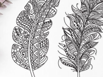 Intra απο ξύλο plywood  Χρώμα wenge 3mm-4mm πάχος - Εικονογράφηση με φτερά τοίχου 985 Δίασταση 40x50 cm INTRAFABR-76263829 - Image 1