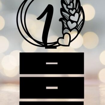 Intra απο ξύλο plywood  Χρώμα wenge 3mm-4mm πάχος - Αριθμοί τραπεζιού γάμου με πούπουλα Δίασταση 10x8 cm INTRAFABR-76263948 - Image 3