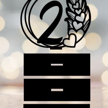 Intra απο ξύλο plywood  Χρώμα wenge 3mm-4mm πάχος - Αριθμοί τραπεζιού γάμου με πούπουλα Δίασταση 10x8 cm INTRAFABR-76263948 - Image 4