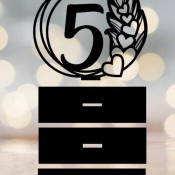 Intra απο ξύλο plywood  Χρώμα wenge 3mm-4mm πάχος - Αριθμοί τραπεζιού γάμου με πούπουλα Δίασταση 10x8 cm INTRAFABR-76263948 - Image 7