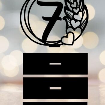 Intra απο ξύλο plywood  Χρώμα wenge 3mm-4mm πάχος - Αριθμοί τραπεζιού γάμου με πούπουλα Δίασταση 10x8 cm INTRAFABR-76263948 - Image 9