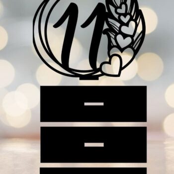 Intra απο ξύλο plywood  Χρώμα wenge 3mm-4mm πάχος - Αριθμοί τραπεζιού γάμου με πούπουλα Δίασταση 10x8 cm INTRAFABR-76263948 - Image 13