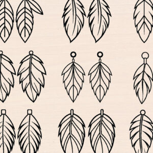 Intra απο ξύλο plywood  Χρώμα wenge 3mm-4mm πάχος - Πουπουλένια Ξύλινα Σκουλαρίκια Πακέτο κοπής με λέιζερ Δίασταση 3x3 cm INTRAFABR-76418925