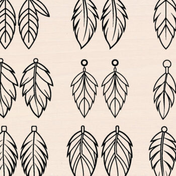 Intra απο ξύλο plywood  Χρώμα wenge 3mm-4mm πάχος - Πουπουλένια Ξύλινα Σκουλαρίκια Πακέτο κοπής με λέιζερ Δίασταση 3x3 cm INTRAFABR-76418925 - Image 1