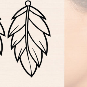 Intra απο ξύλο plywood  Χρώμα wenge 3mm-4mm πάχος - Ξύλινα σκουλαρίκια με πούπουλα με λέιζερ Δίασταση 3x3 cm INTRAFABR-76419345