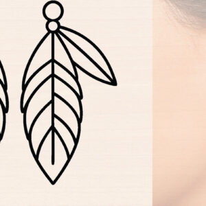 Intra απο ξύλο plywood  Χρώμα wenge 3mm-4mm πάχος - Ξύλινα σκουλαρίκια με πούπουλα με λέιζερ Δίασταση 3x3 cm INTRAFABR-76419502