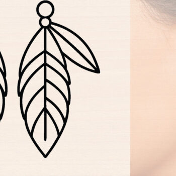 Intra απο ξύλο plywood  Χρώμα wenge 3mm-4mm πάχος - Ξύλινα σκουλαρίκια με πούπουλα με λέιζερ Δίασταση 3x3 cm INTRAFABR-76419502 - Image 1