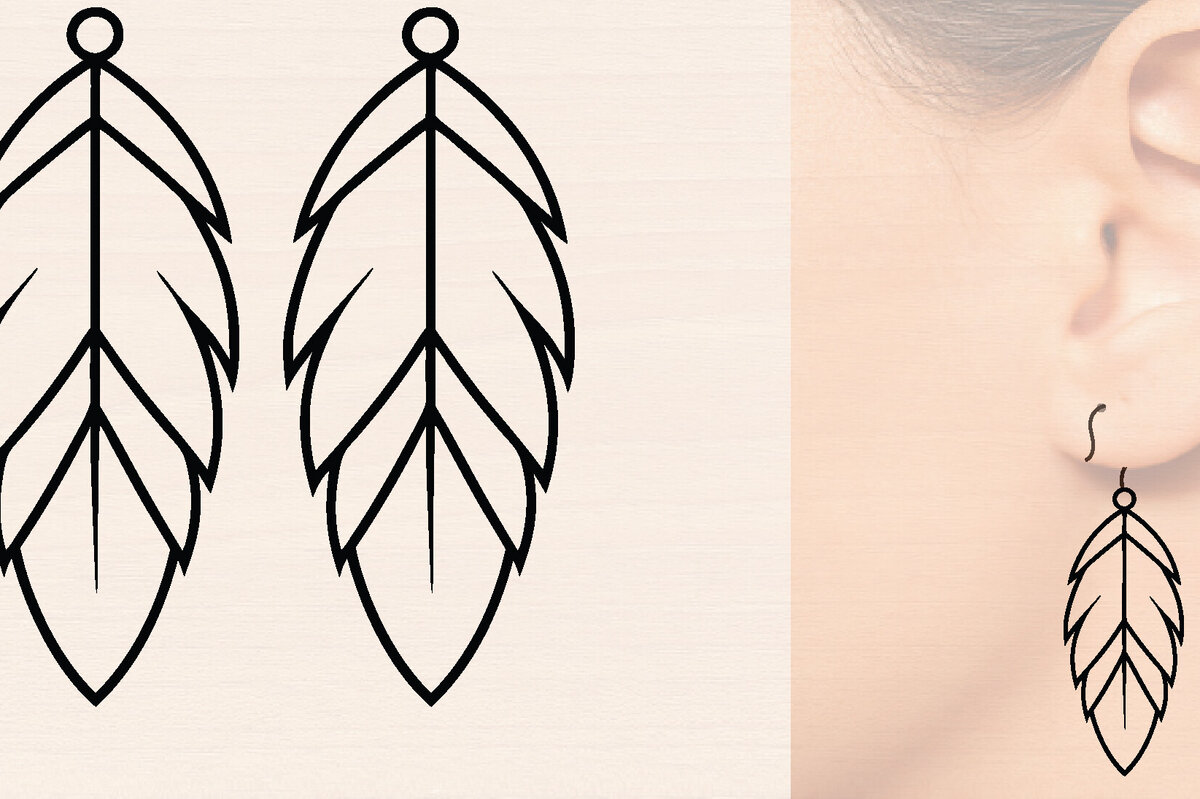 Intra απο ξύλο plywood  Χρώμα wenge 3mm-4mm πάχος - Ξύλινα σκουλαρίκια με πούπουλα με λέιζερ Δίασταση 3x3 cm INTRAFABR-116958483