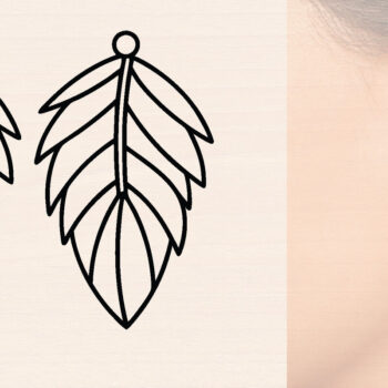 Intra απο ξύλο plywood  Χρώμα wenge 3mm-4mm πάχος - Ξύλινα σκουλαρίκια με πούπουλα με λέιζερ Δίασταση 3x3 cm INTRAFABR-116958641 - Image 1