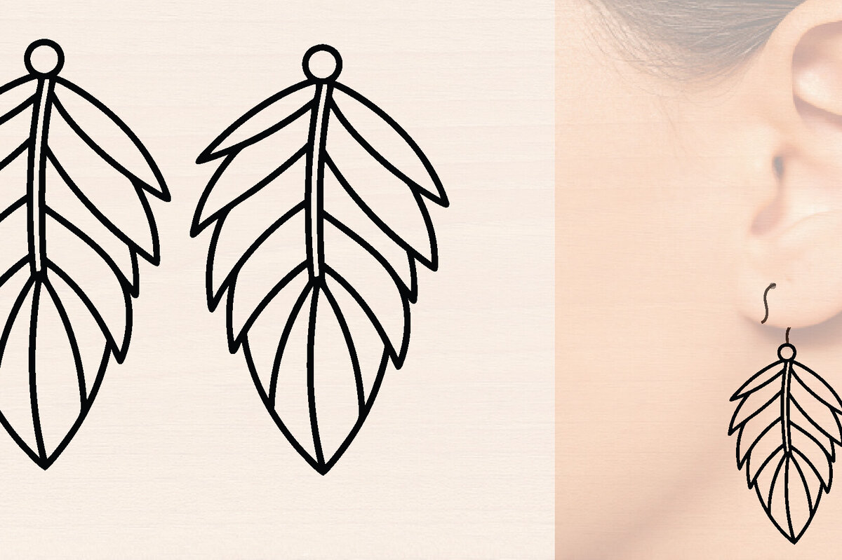 Intra απο ξύλο plywood  Χρώμα wenge 3mm-4mm πάχος - Ξύλινα σκουλαρίκια με πούπουλα με λέιζερ Δίασταση 3x3 cm INTRAFABR-116958641