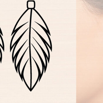 Intra απο ξύλο plywood  Χρώμα wenge 3mm-4mm πάχος - Ξύλινα σκουλαρίκια με πούπουλα με λέιζερ Δίασταση 3x3 cm INTRAFABR-116958720 - Image 1