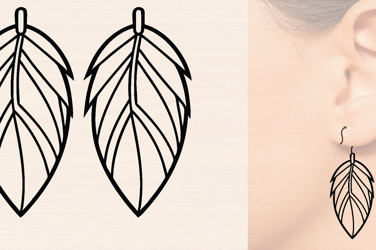 Intra απο ξύλο plywood  Χρώμα wenge 3mm-4mm πάχος - Ξύλινα σκουλαρίκια με πούπουλα με λέιζερ Δίασταση 3x3 cm INTRAFABR-116958884