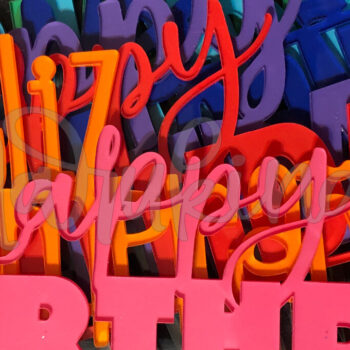 Intra απο ξύλο plywood  Χρώμα wenge 3mm-4mm πάχος - ΧΡΟΝΙΑ ΠΟΛΛΑ CAKE TOPPER Δίασταση 20x20 cm INTRAFABR-116959853 - Image 4