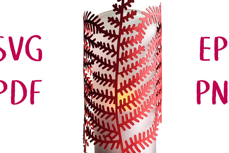 Intra απο ξύλο plywood  Χρώμα wenge 3mm-4mm πάχος - Φτέρν Papercut Lantern Cut File Δίασταση 5x11 cm INTRAFABR-72179818