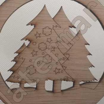 Intra απο ξύλο plywood  Χρώμα wenge 3mm-4mm πάχος - Εορταστικά Χριστουγεννιάτικα Μπιχλιμπίδια Χιονάνθρωπος Αρκούδα Δίασταση 100x90 cm INTRAFABR-120505692 - Image 1