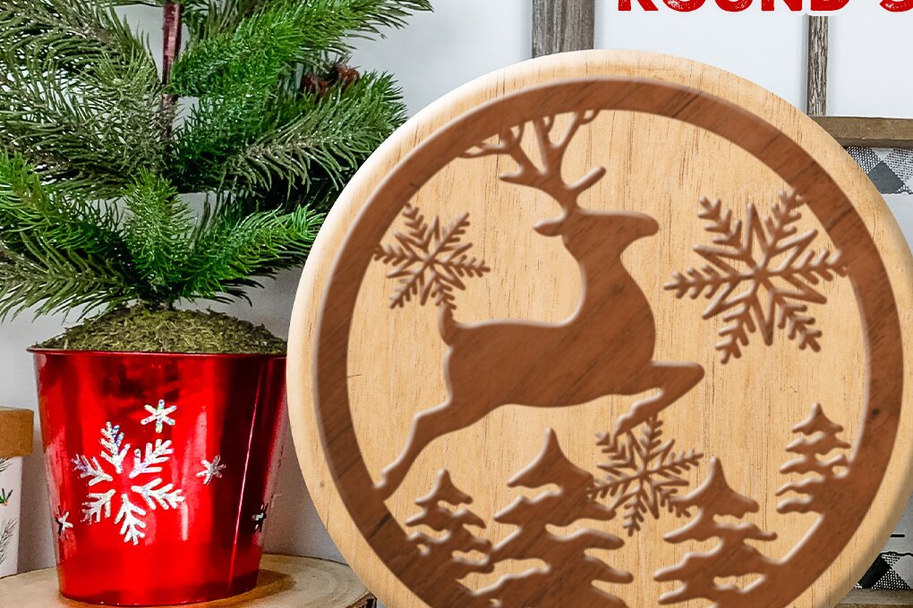 Intra απο ξύλο plywood  Χρώμα wenge 3mm-4mm πάχος - Εορταστικά πρότυπα πινακίδων χριστουγεννιάτικων πορτών Δίασταση 4x4 cm INTRAFABR-117187688