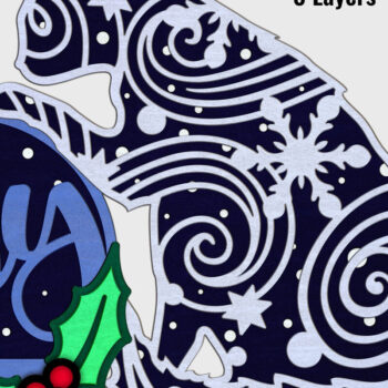 Intra απο ξύλο plywood Χρώμα wenge 3mm-4mm πάχος - Εορταστική γάτα διακοπών με Joy Snow Globe Δίασταση 20x20 cm INTRAFABR-70748573 - Image 1