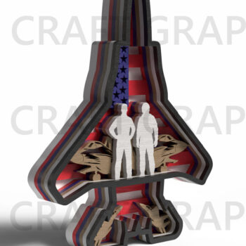 Intra απο ξύλο plywood Χρώμα wenge 3mm-4mm πάχος - Fighter Jet Military Δίασταση 30x20 cm INTRAFABR-65275383 - Image 2