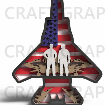 Intra απο ξύλο plywood Χρώμα wenge 3mm-4mm πάχος - Fighter Jet Military Δίασταση 30x20 cm INTRAFABR-65275383 - Image 4