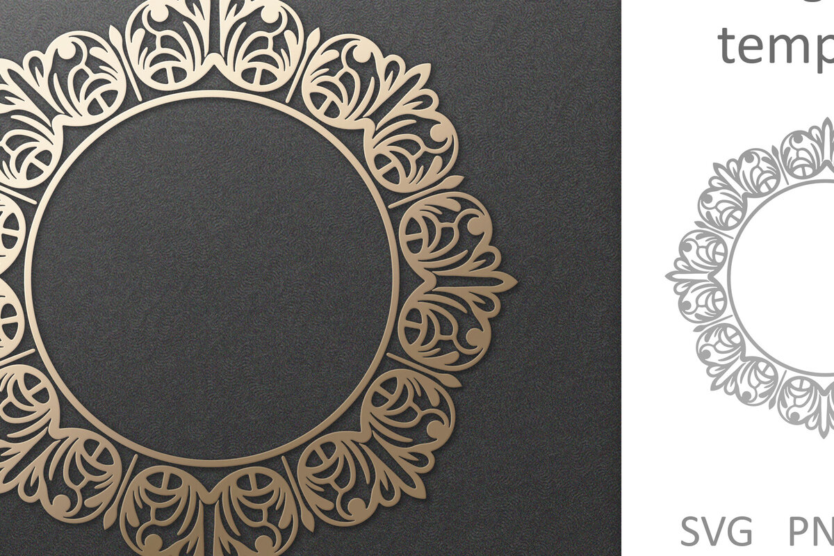 Intra απο ξύλο plywood  Χρώμα wenge 3mm-4mm πάχος - Φιλιγκράν περίτεχνο Στρογγυλό Vintage Πλαίσιο Δίασταση 30x20 cm INTRAFABR-83945486