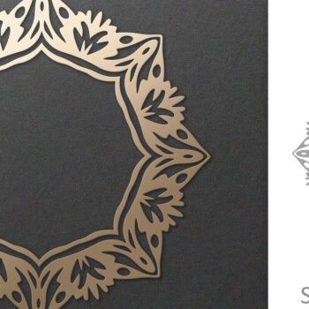 Intra απο ξύλο plywood Χρώμα wenge 3mm-4mm πάχος - Φιλιγκράν περίτεχνο Στρογγυλό Vintage Πλαίσιο Δίασταση 30x20 cm INTRAFABR-113377149 - Image 1