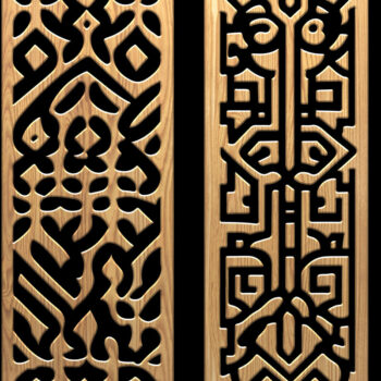 Intra απο ξύλο plywood Χρώμα wenge 3mm-4mm πάχος - Συλλογή Fine Design Δίασταση 3200x7200 cm INTRAFABR-106333872 - Image 2