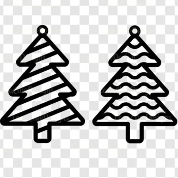 Intra απο ξύλο plywood Χρώμα wenge 3mm-4mm πάχος - Χριστουγεννιάτικα στολίδια σε σχήμα έλατου Δίασταση 6x6 cm INTRAFABR-106333981 - Image 2