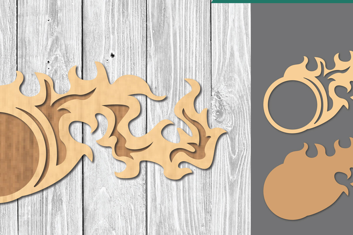 Intra απο ξύλο plywood  Χρώμα wenge 3mm-4mm πάχος - Διακόσμηση κοπής με λέιζερ Fire Ball Δίασταση 20x20 cm INTRAFABR-106334076