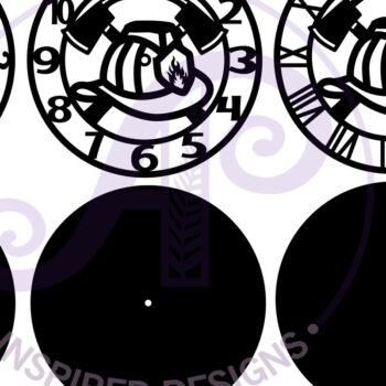 Intra απο ξύλο plywood  Χρώμα wenge 3mm-4mm πάχος - με λέιζερ ρολογιού τοίχου Fire Helmet, Δίασταση 30x20 cm INTRAFABR-74728972 - Image 5