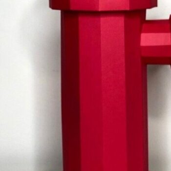 Intra απο ξύλο plywood  Χρώμα wenge 3mm-4mm πάχος - Χάρτινο γλυπτό Fire Hydrant Δίασταση 20x20 cm INTRAFABR-57835997 - Image 1