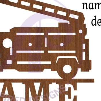 Intra απο ξύλο plywood  Χρώμα wenge 3mm-4mm πάχος - Πινακίδα ονόματος πυροσβεστικού οχήματος Δίασταση 30x20 cm INTRAFABR-64978295 - Image 3