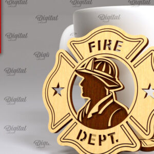 Intra απο ξύλο plywood  Χρώμα wenge 3mm-4mm πάχος - με λέιζερ σουβέρ πυροσβέστης Δίασταση 30x20 cm INTRAFABR-96803251