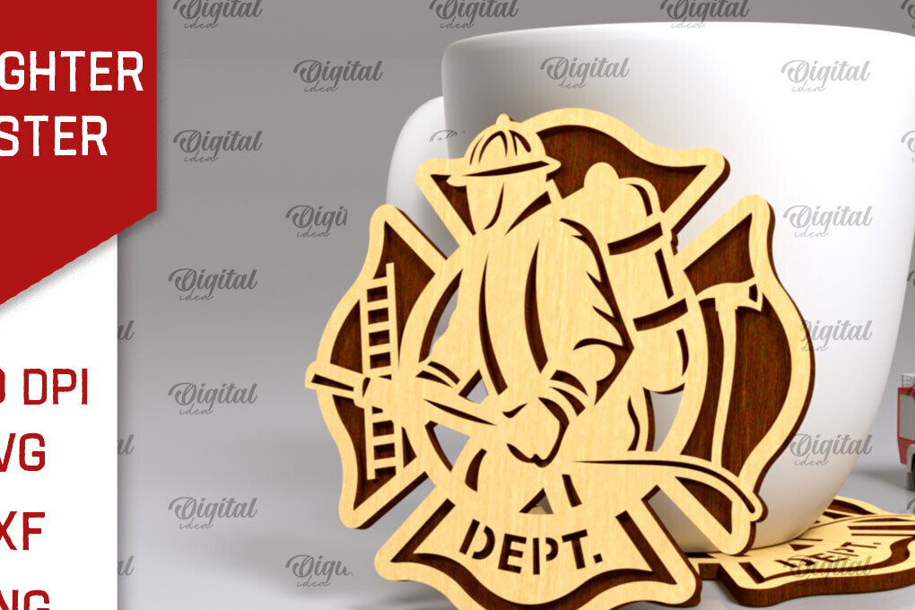 Intra απο ξύλο plywood  Χρώμα wenge 3mm-4mm πάχος - με λέιζερ σουβέρ πυροσβέστης Δίασταση 30x20 cm INTRAFABR-96803337