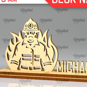 Intra απο ξύλο plywood  Χρώμα wenge 3mm-4mm πάχος - Πλακέτα ονόματος γραφείου πυροσβεστική Δίασταση 30x20 cm INTRAFABR-64977832