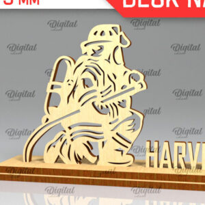 Intra απο ξύλο plywood  Χρώμα wenge 3mm-4mm πάχος - Πλακέτα ονόματος γραφείου πυροσβεστική Δίασταση 30x20 cm INTRAFABR-105200197